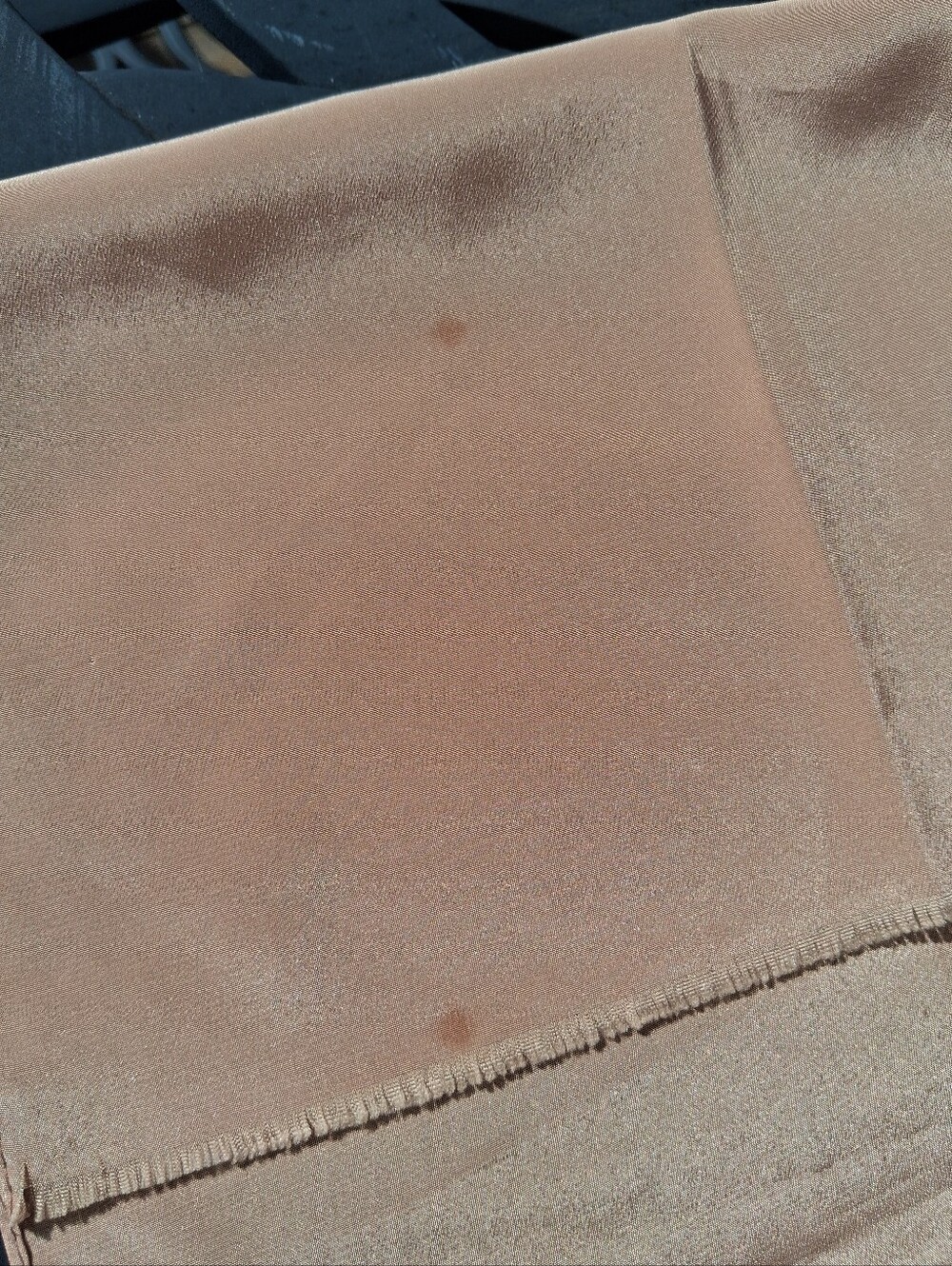 Vintage Monique Martin Tan Rectangular Scarf -  Made In Japan - Picture 9 of 12
